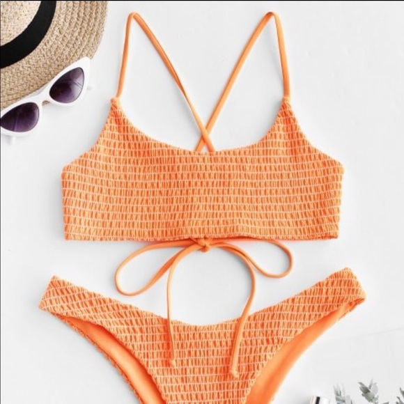 Zaful Other - ZAFUL Smocked Bikini